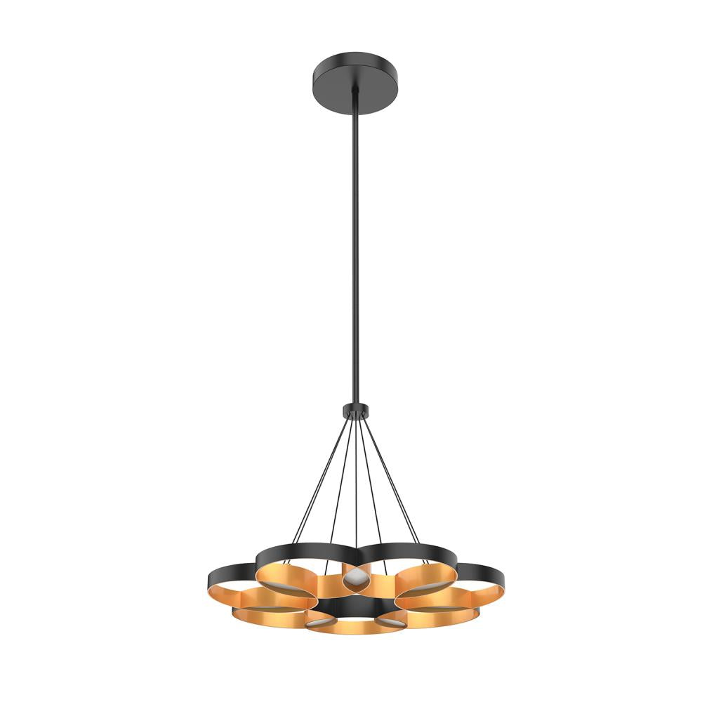 Maestro 26-in Black/Gold LED Chandeliers