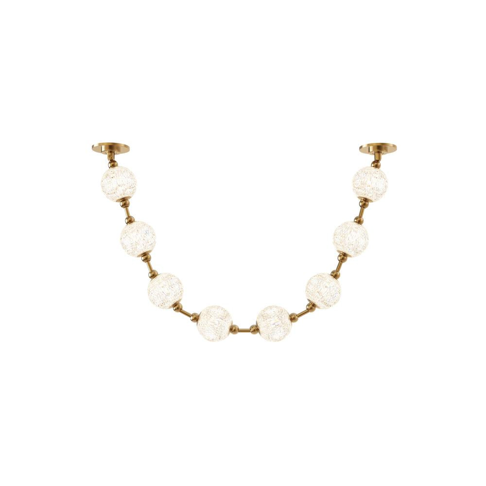 Marni 8 Head Natural Brass LED Pendant