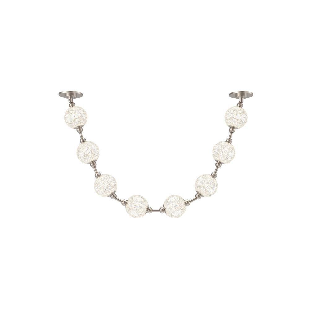 Marni 8 Head Polished Nickel LED Pendant