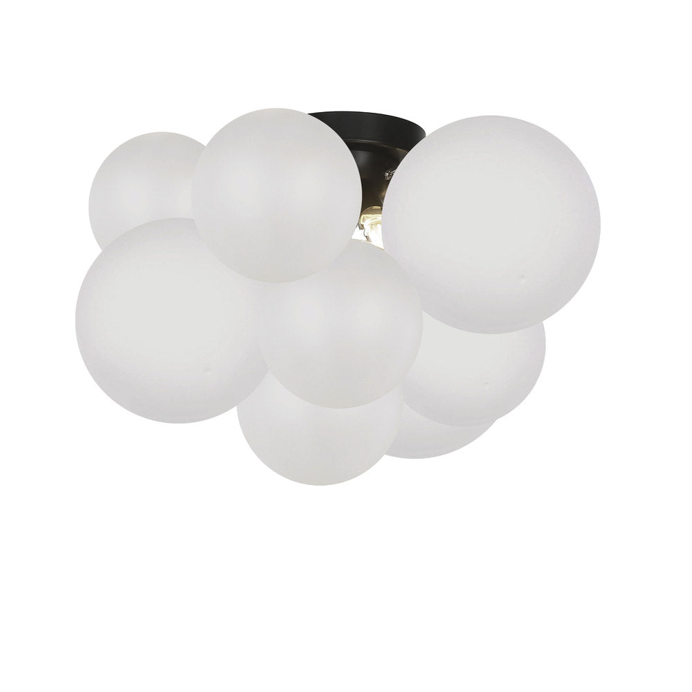 3LT Flush Mount, MB w/ FR Glass