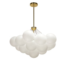Load image into Gallery viewer, 4LT Halogen Chandelier, AGB w/ Frosted Glass
