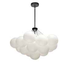 Load image into Gallery viewer, 4LT Halogen Chandelier, MB w/ Frosted Glass
