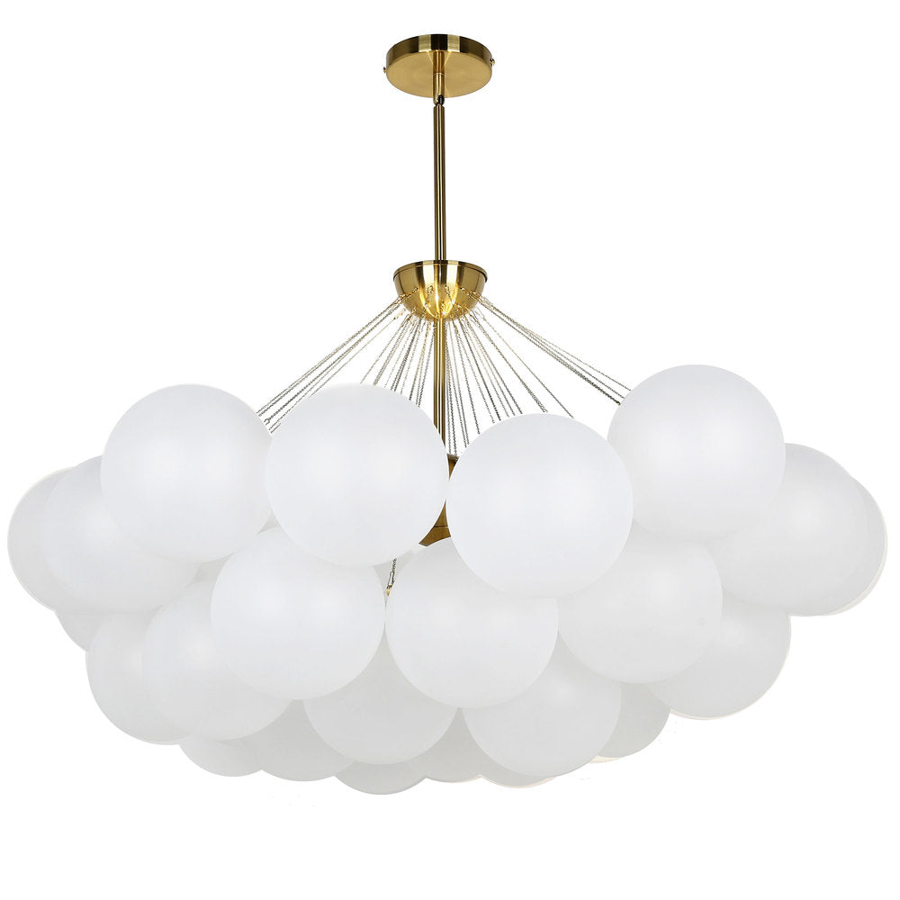 8LT Chandelier, AGB w/ FR Glass