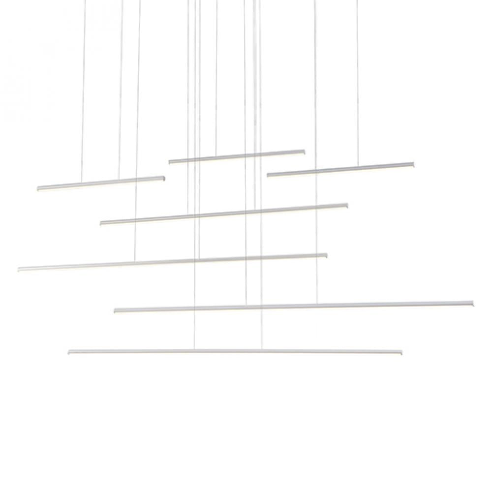 Chute Motion 70-in White LED Multi Pendant