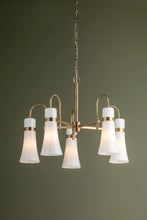 Load image into Gallery viewer, Maple Chandelier In Patina Brass
