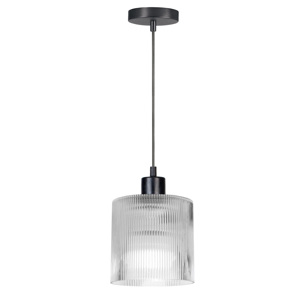 1LT Pendant, MB w/ FL Glass