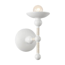 Load image into Gallery viewer, Nadine 4-in Matte White/Cotton 1 Light Wall/Vanity
