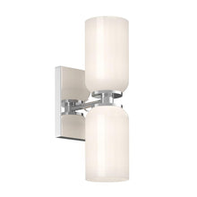 Load image into Gallery viewer, Nola 3-in Chrome/Glossy Opal Glass Socket Wall Sconce
