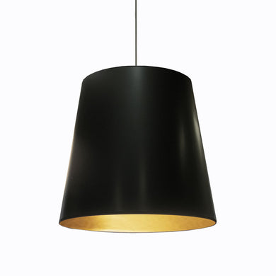 1LT Oversized Drum Pendant, Large - Blk/Gld