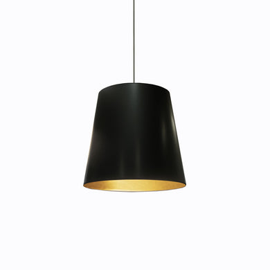 1LT Oversized Drum Pendant, Medium - Blk/Gld