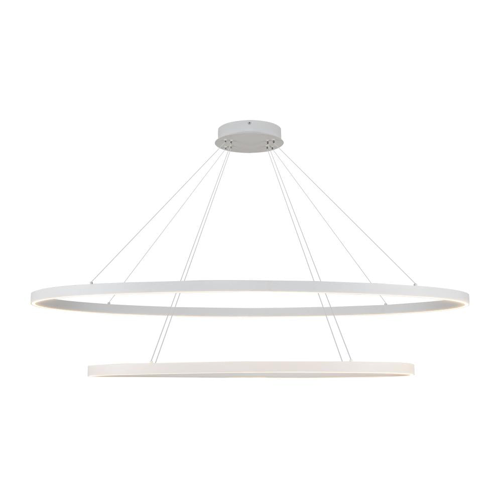 Ovale 2 Layer White LED Chandelier