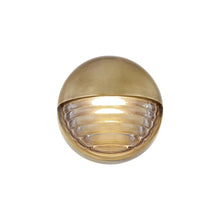 Load image into Gallery viewer, Palais 6-in Ribbed Glass/Vintage Brass LED Wall/Vanity
