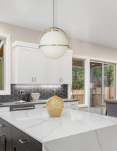 Load image into Gallery viewer, 1LT Pendant, AGB w/ WH Opal Glass
