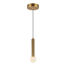 Load image into Gallery viewer, Arden 9-in Brushed Gold/Opal Glass LED Pendant
