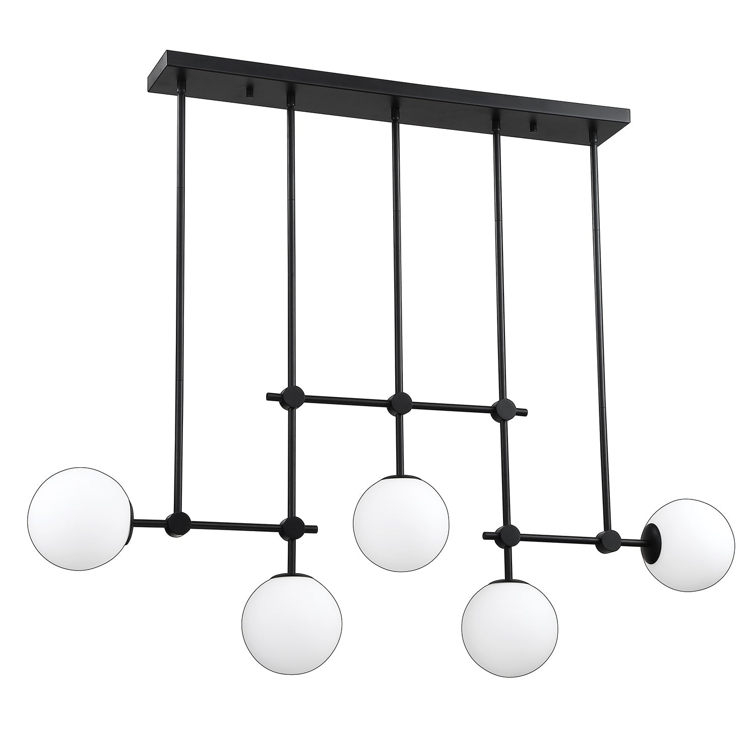 PHOENIX 12-Light Black Pendant - 5LBR-BLK