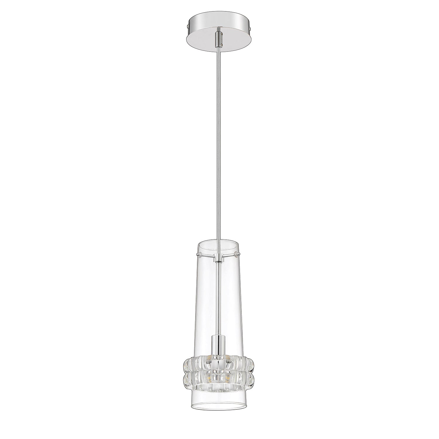 CLOE 1-Light Chrome Pendant - Default Title