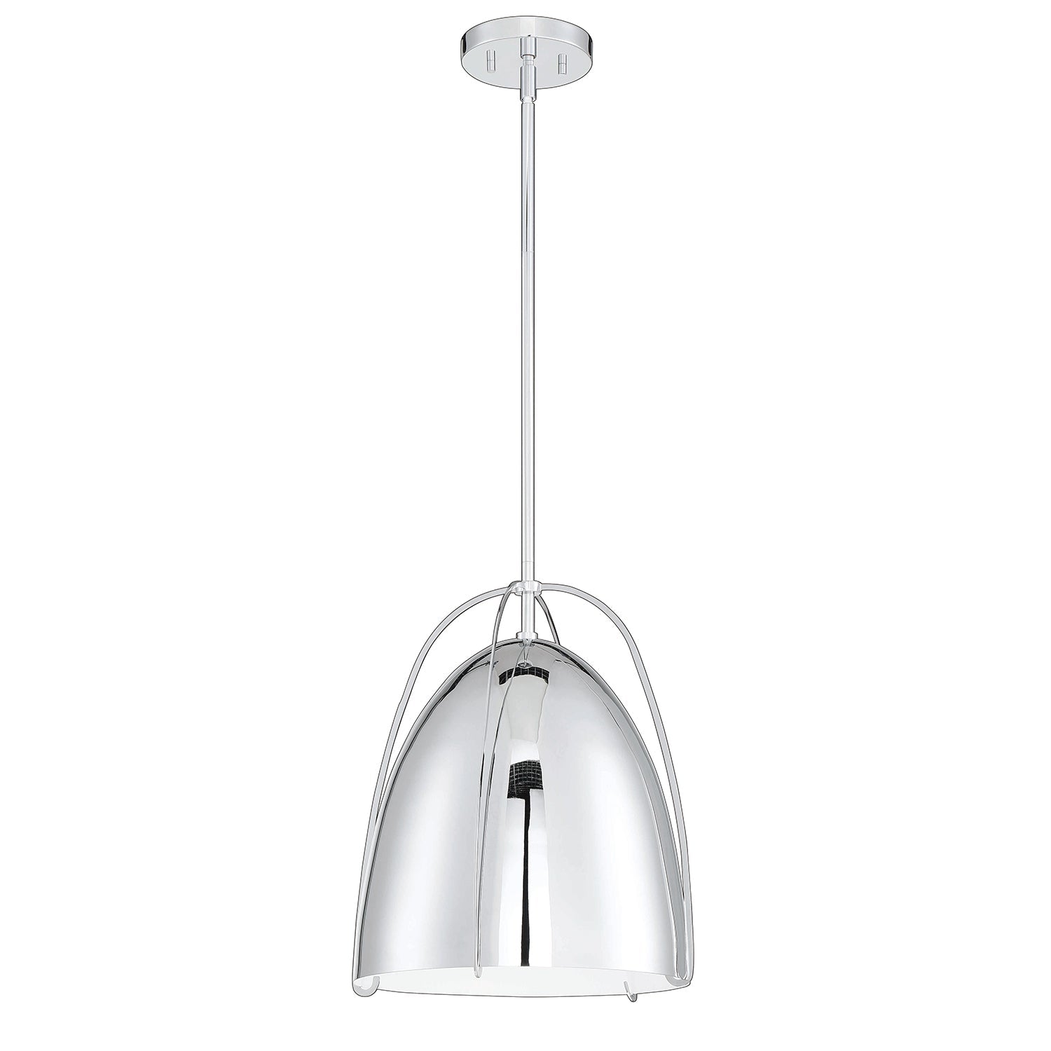 ALINA 1-Light Brass Pendant - Chrome