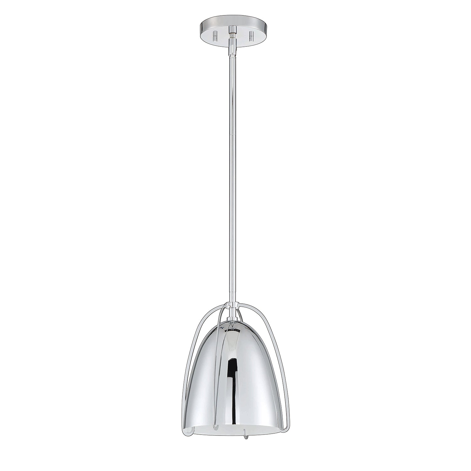 ALINA Mini 1-Light Black Pendant - Chrome