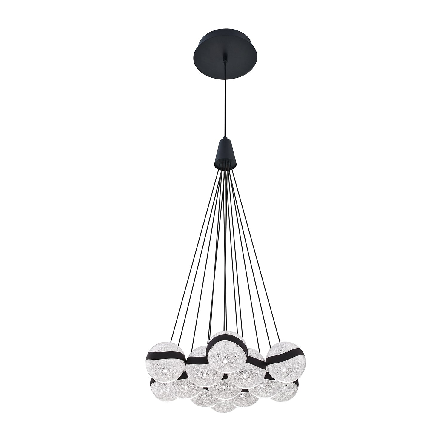 MYSTYKE 13-Light LED Black Pendant - Black