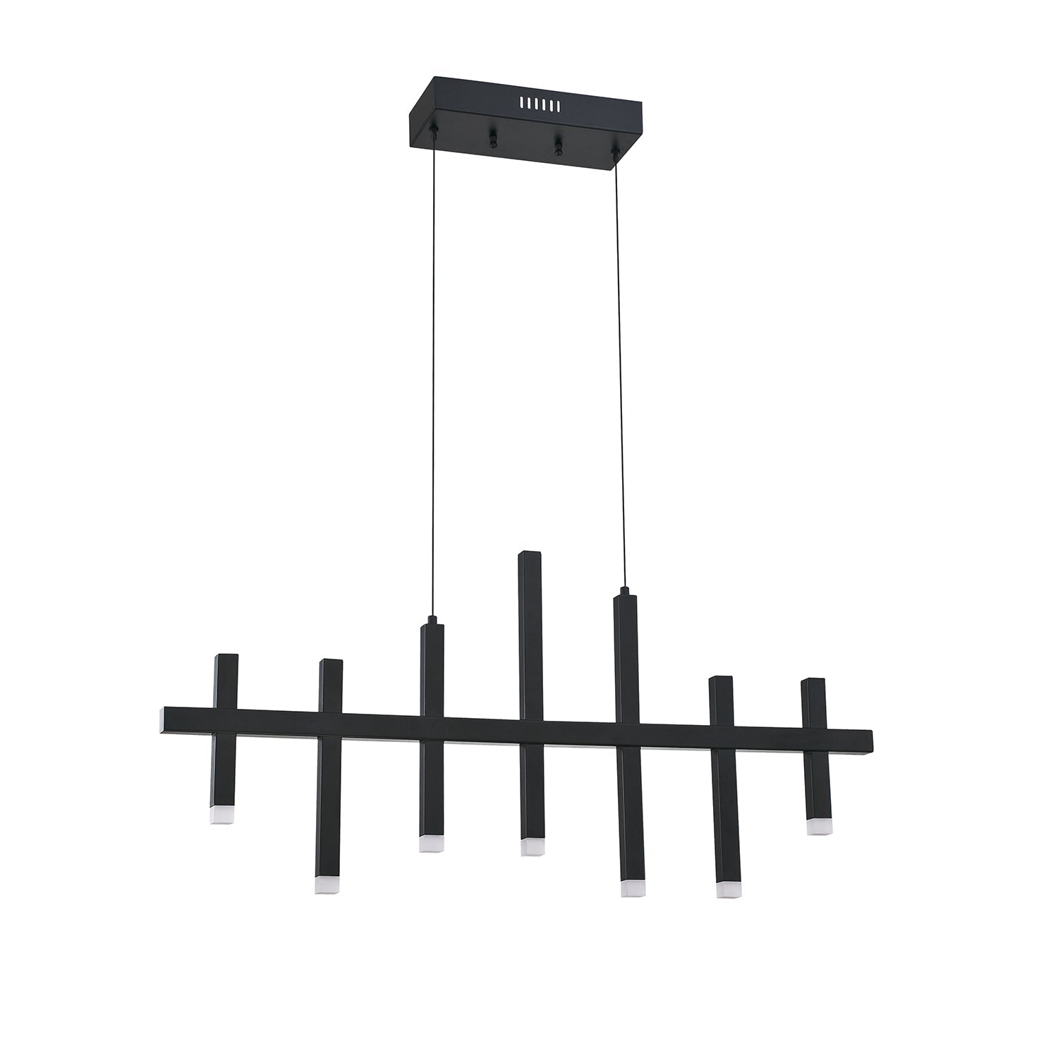 VERTICALS 20-Light LED Pendant - 7LPE-BLK