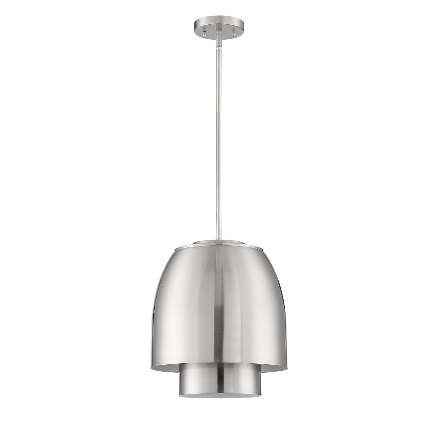 SPRIZZO 3-Light Black Pendant - Satin Nickel