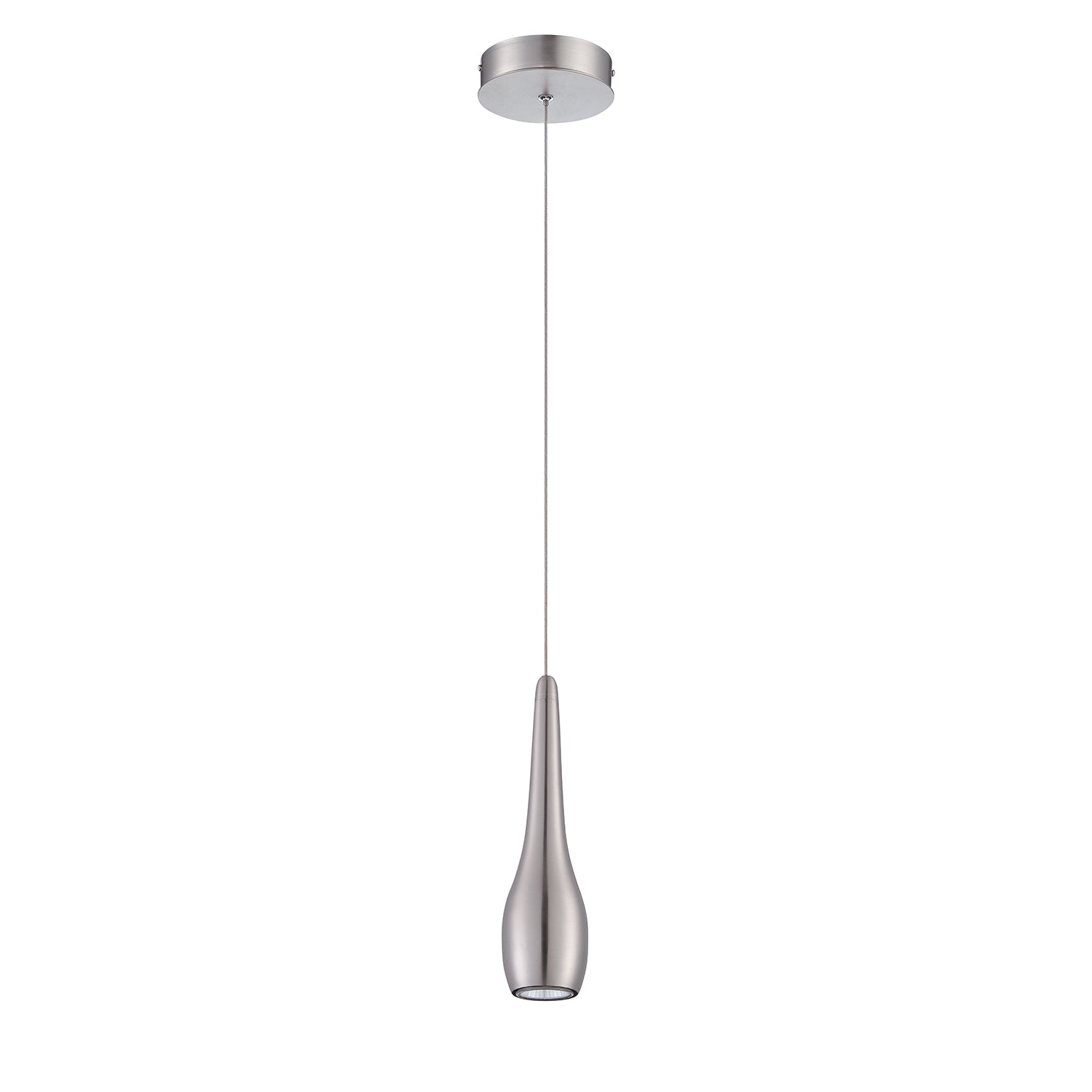 AVILA series 1-Light Satin Nickel Pendant - Default Title