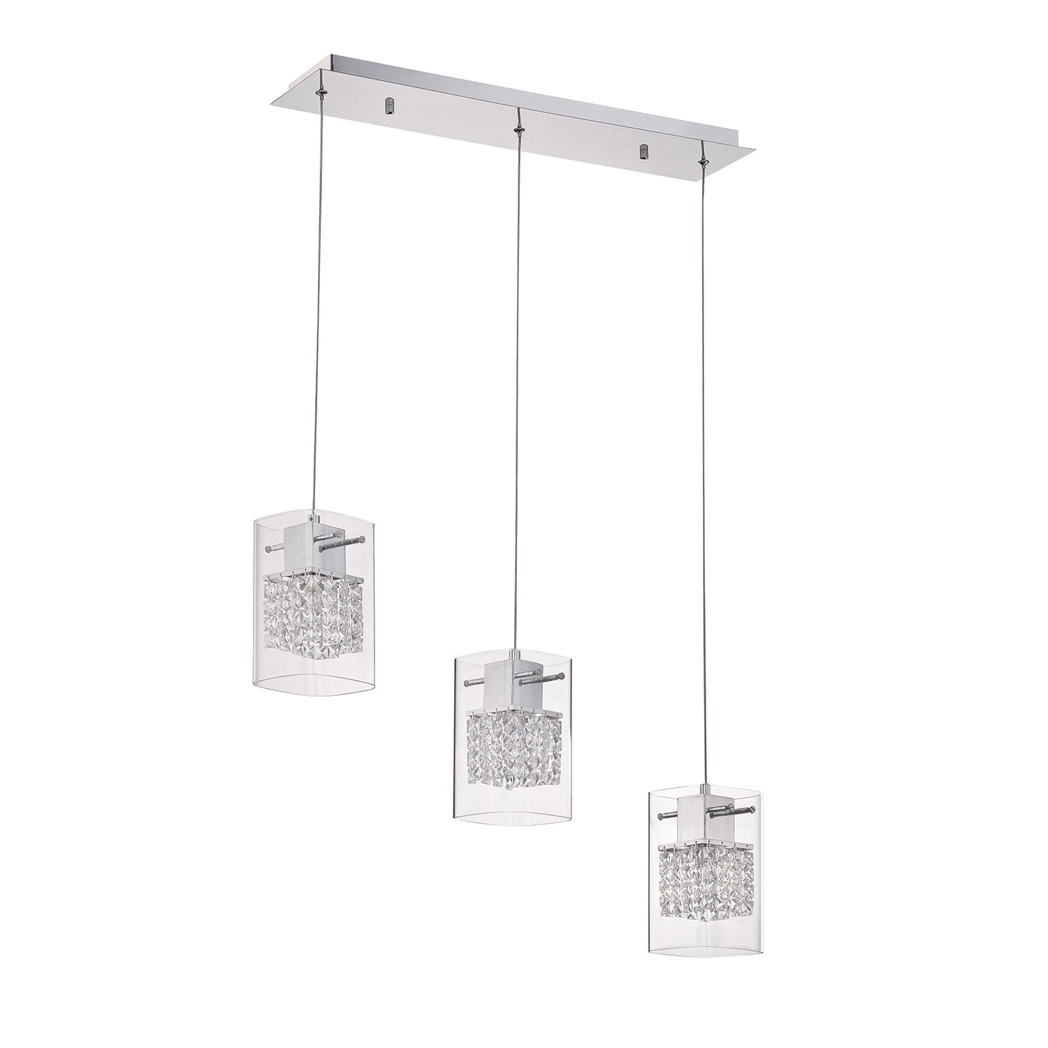 Politan series 1-Light Chrome Pendant - 3LBR-CH