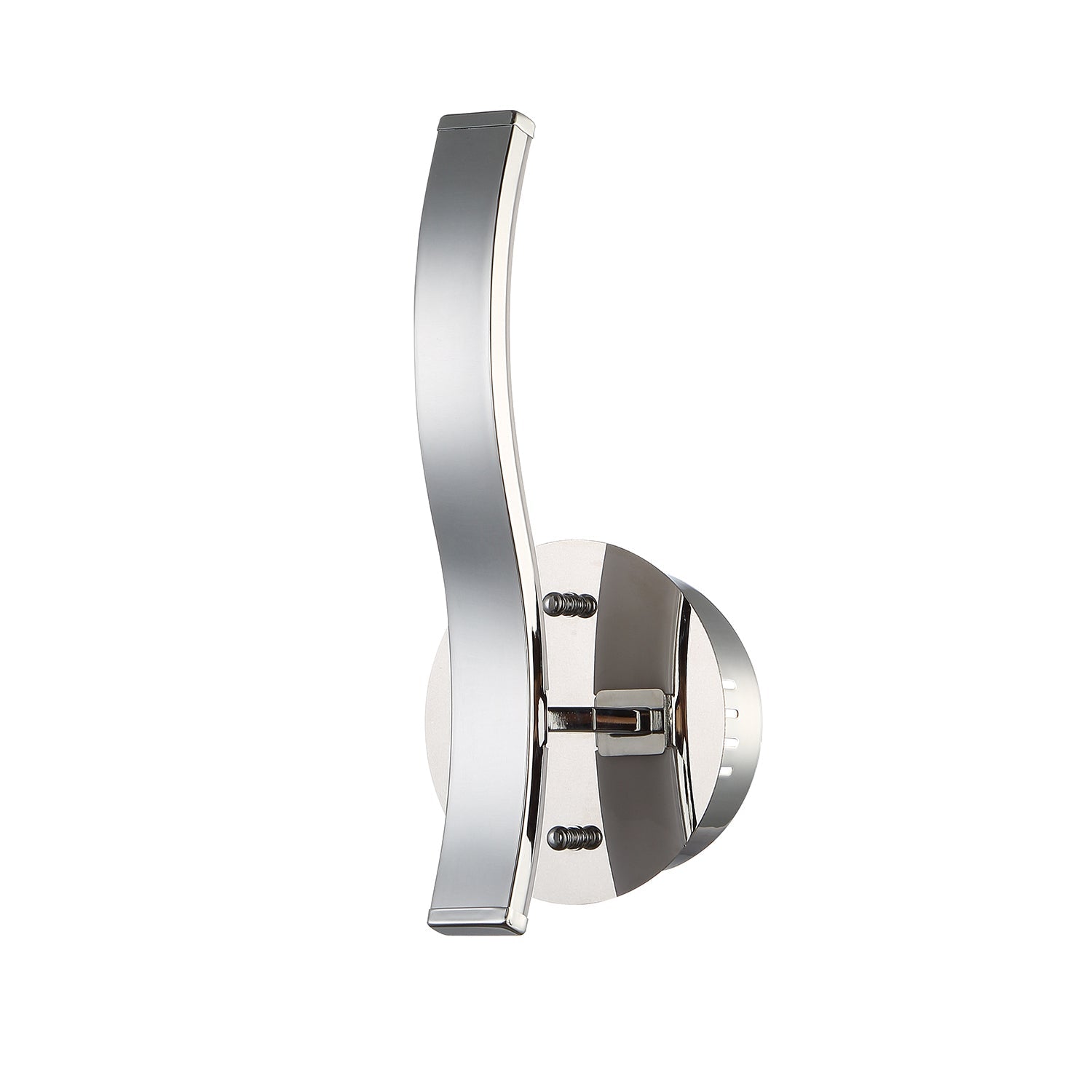 WAVE series 12 inch LED Chrome Wall Sconce with Inward light direction - Default Title