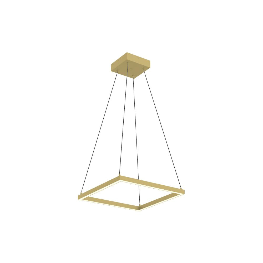 Piazza 18-in Brushed Gold LED Pendant