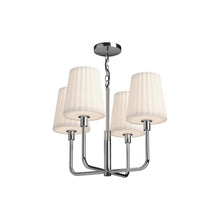 Load image into Gallery viewer, Plisse 23-in Chrome/Opal Matte Glass 4 Lights Chandeliers
