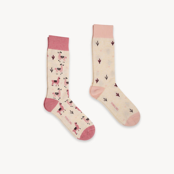 Pink Alpaca Pima Socks - Pack of 2