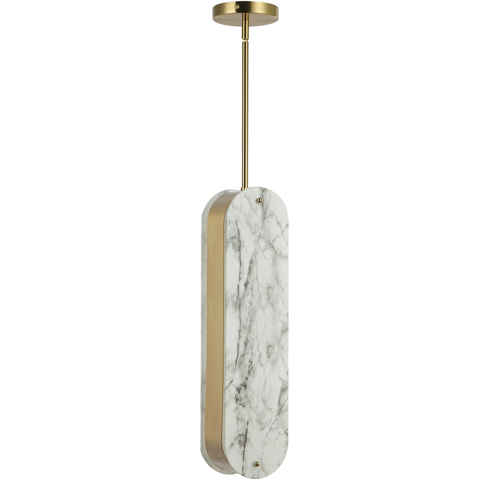 1LT Pendant, AGB w/ Faux Alabaster Glass