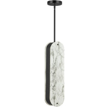 Load image into Gallery viewer, 1LT Pendant, MB w/ Faux Alabaster Glass
