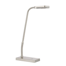 Load image into Gallery viewer, TAVV Black Desk Lamp - Satin Nickel
