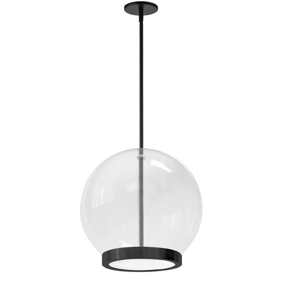 15W Pendant, MB w/ CLR Glass