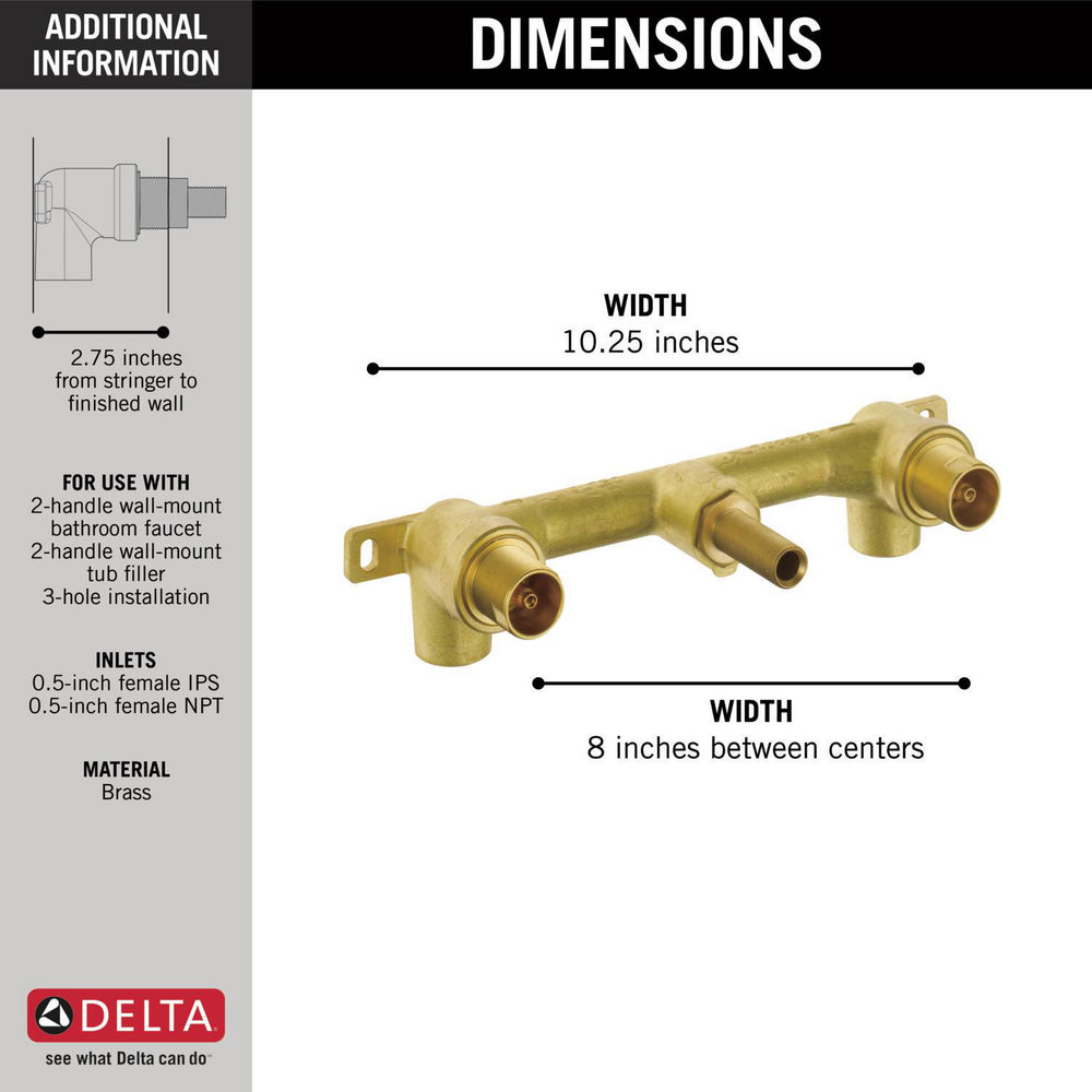 Wall Mount Rough-In - by delta