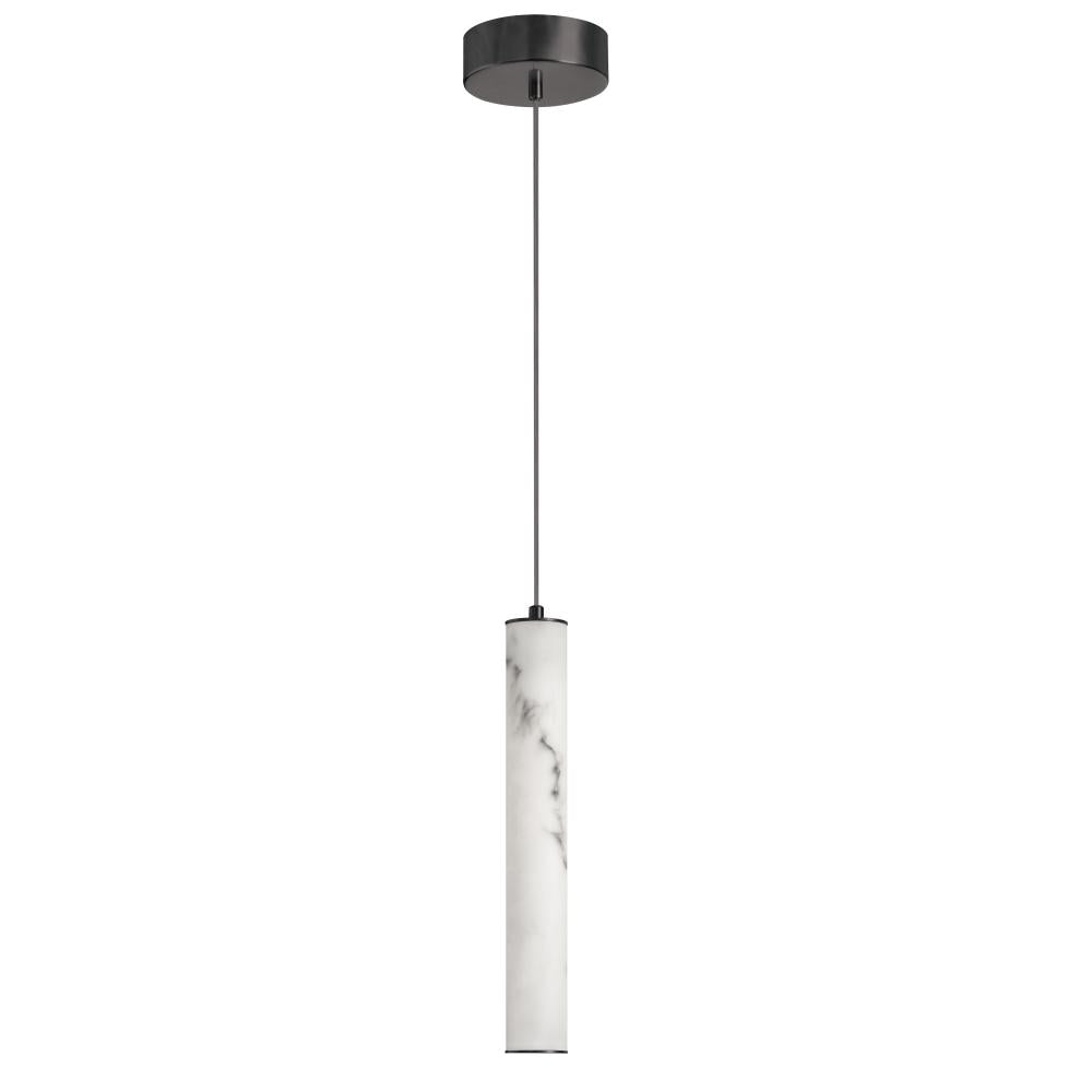 10W Pendant, MB w/ faux Alabaster