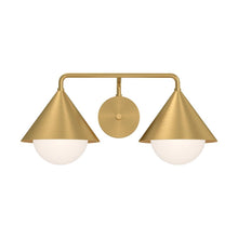Load image into Gallery viewer, Remy 21-in Brushed Gold/Opal Glass 2 Lights Vanity

