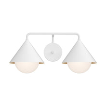 Load image into Gallery viewer, Remy 21-in White/Opal Glass 2 Lights Vanity
