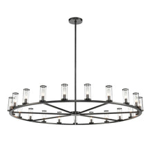 Load image into Gallery viewer, Revolve Clear Glass/Urban Bronze 21 Light Chandeliers
