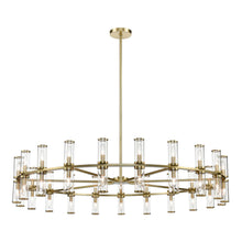 Load image into Gallery viewer, Revolve Clear Glass/Natural Brass 42 Lights Chandeliers
