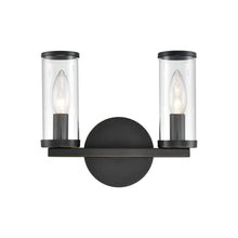 Load image into Gallery viewer, Revolve Clear Glass/Urban Bronze 2 Lights Wall/Vanity

