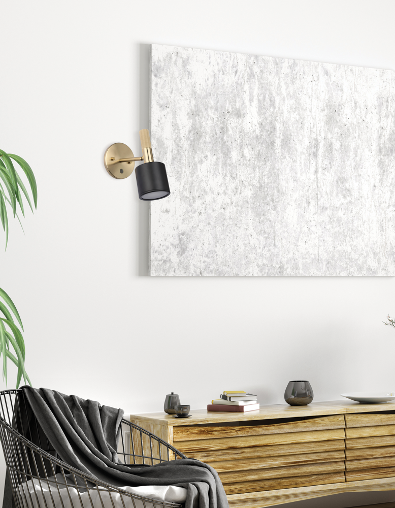 1LT Wall Sconce, MB+AGB w/ FR Diffuser