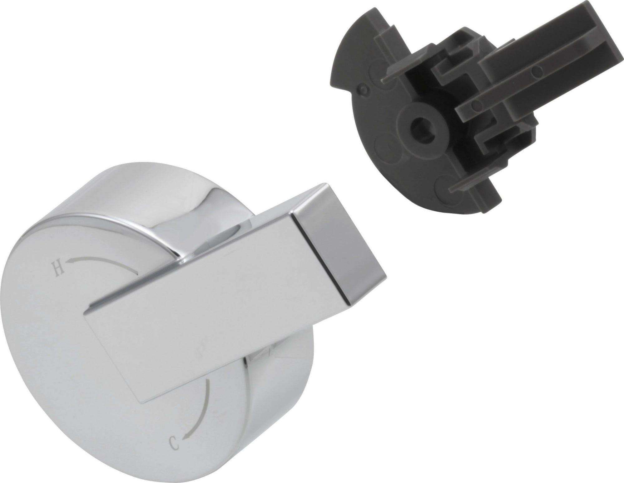 DELTA VERO: SINGLE METAL LEVER HANDLE - TEMPERATURE KNOB AND