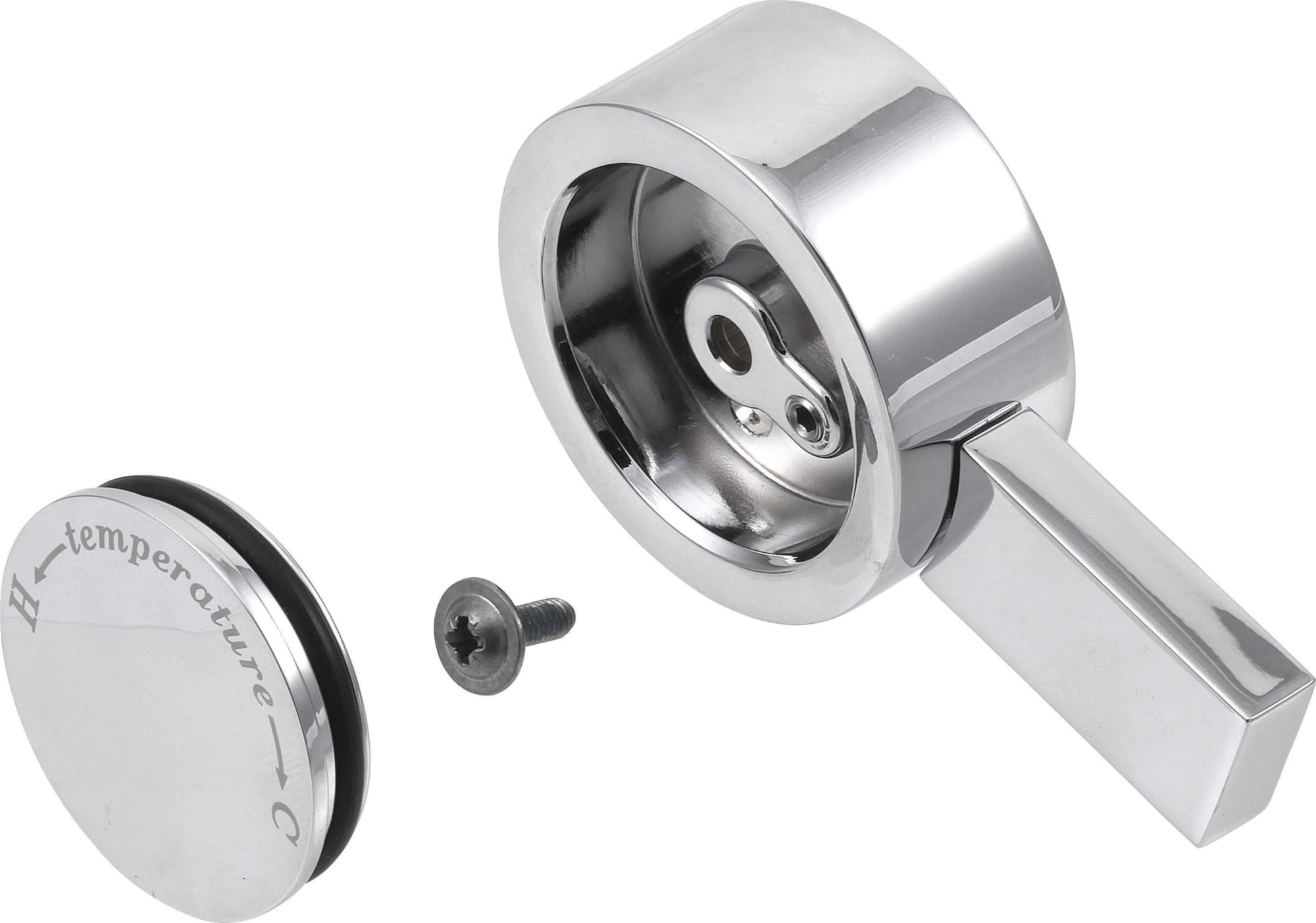 DELTA VERO: SINGLE METAL LEVER HANDLE - TEMPERATURE KNOB AND