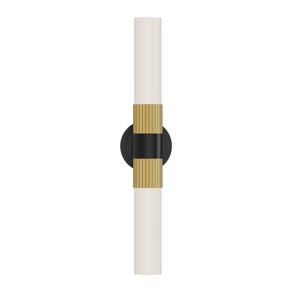 Rue 22-in Matte Black/Brushed Gold 2 Lights Vanity