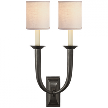 Load image into Gallery viewer, French Deco Horn Double Sconce
