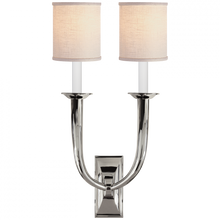 Load image into Gallery viewer, French Deco Horn Double Sconce

