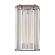 Load image into Gallery viewer, Sabre 16-in Polished Nickel/Ribbed Glass LED Wall/Vanity
