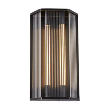 Load image into Gallery viewer, Sabre 16-in Ribbed Glass/Urban Bronze LED Wall/Vanity
